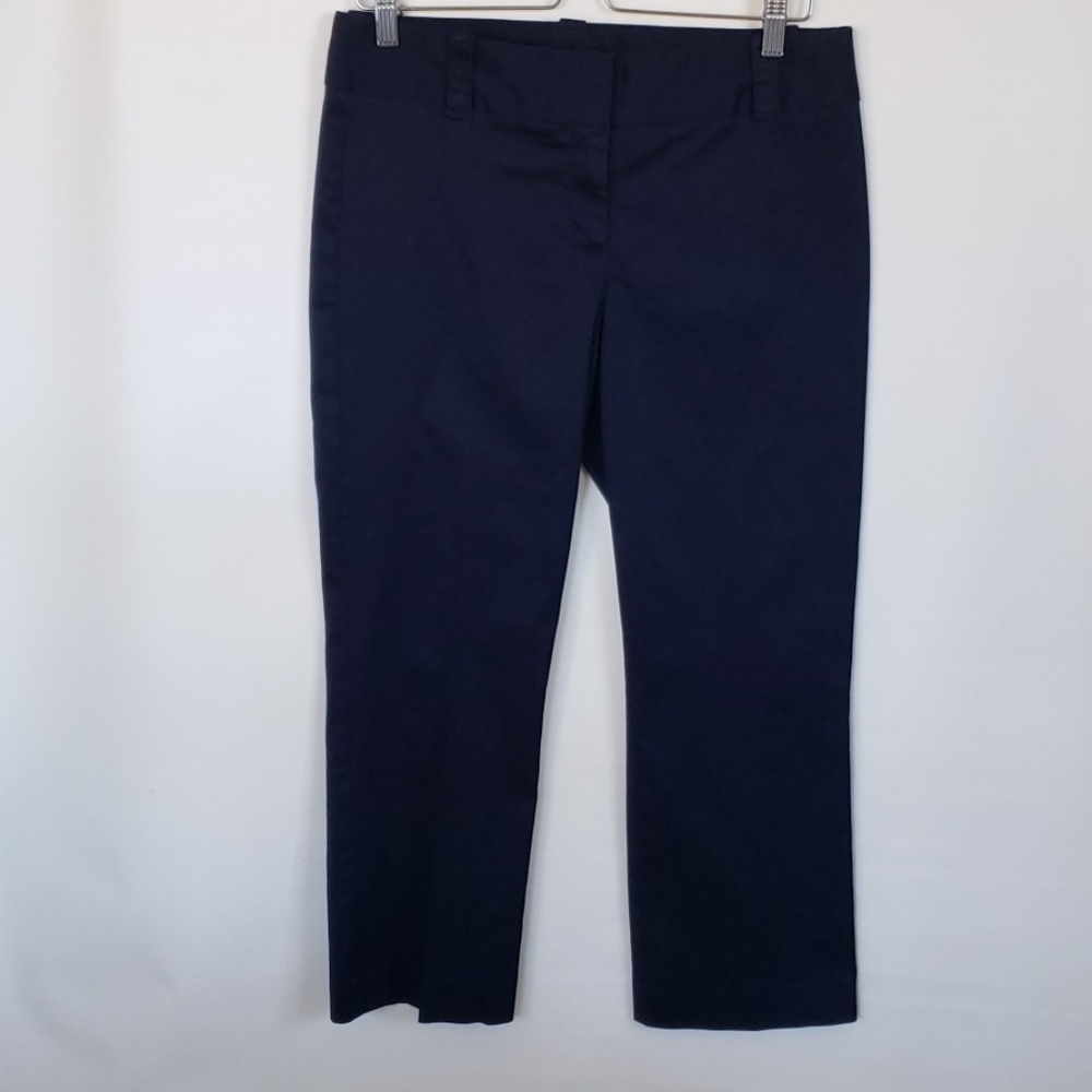 J.crew city fit crop pants navy blue 6